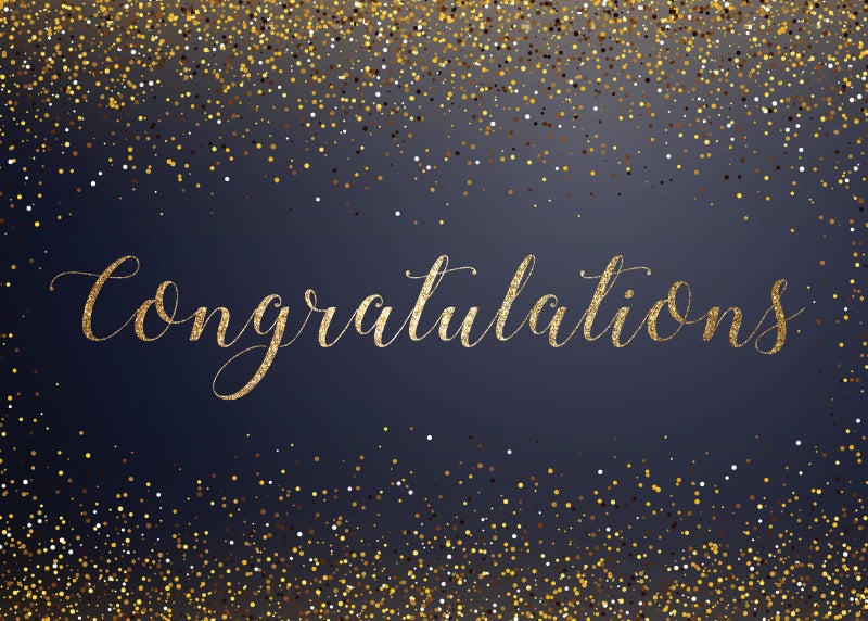 CEO Cards Congratulations Cards with Envelopes (Gold Confetti) Graduation Bulk Pack of 25 Congrats Cards with Envelopes - 5x7 inch - A7 - Team, School, Business, Employees, Clients, Family (C1802) - Image 2